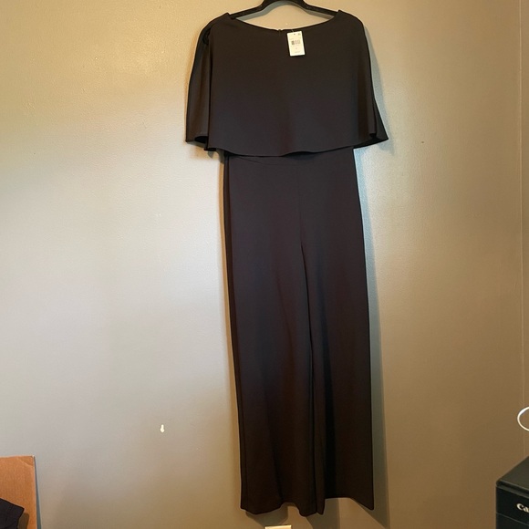 NWT Connected Apparel Sz 8 Pet Women's Black Popover Wide Leg Jumpsuit Ret $89! - Picture 3 of 16